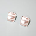 Blush Pearl Square Stud Earrings