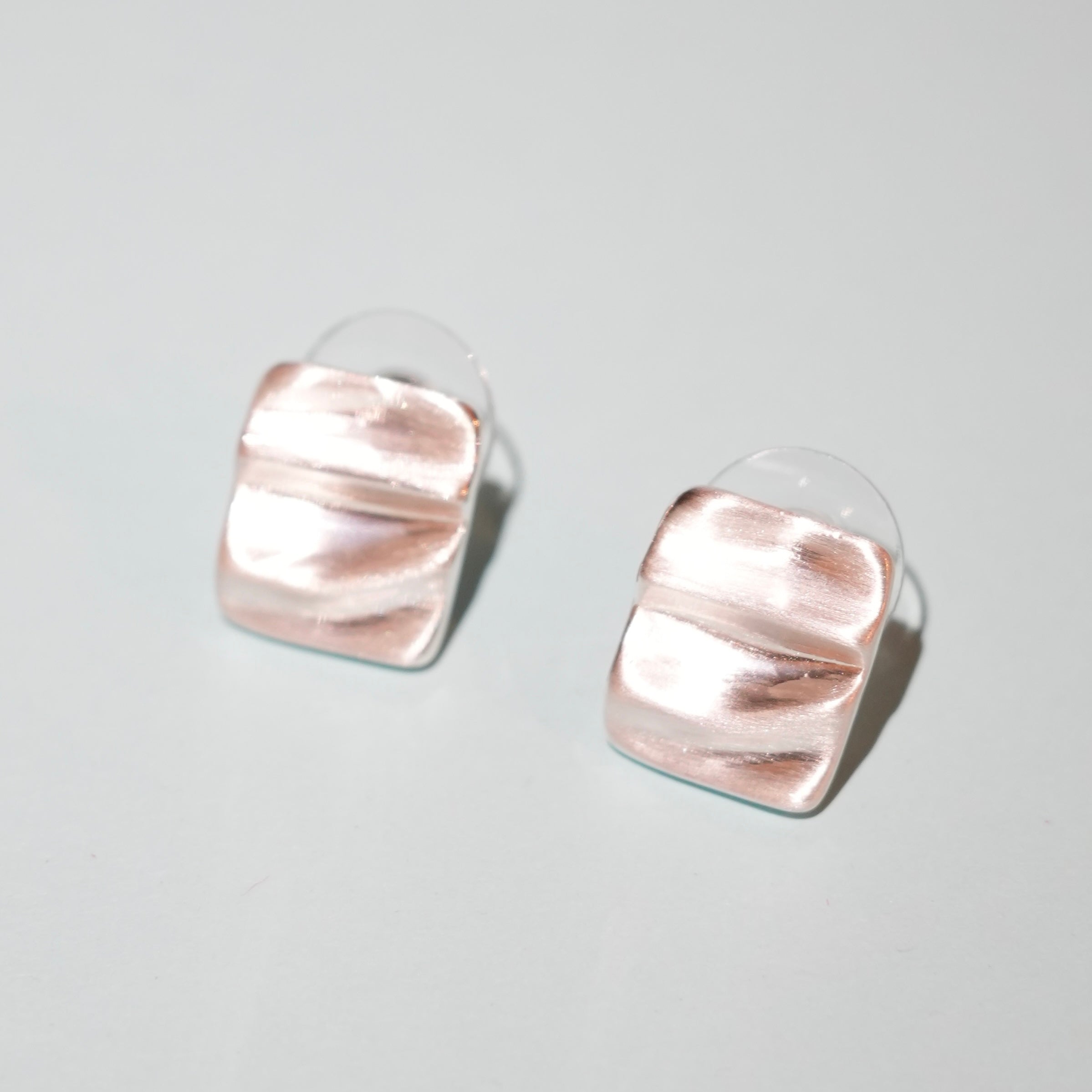 Blush Pearl Square Stud Earrings